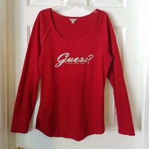 Guess Red Thermal Top
